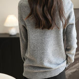 Chanyarn Women's100％メリノウールシームレスセータータートルネックファーストライン長いスリーブニットプルオーバートップを着用する準備ができています