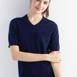 Frauen Merino Wollpullover 2025 Herbst Winter gegen Nacken Kurzarm Erstlinienanschluss bereit zum Tragen nahtloser Strickpullover