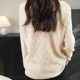 Chanyarn femenino suéter de lana 100% merino 2025 otoño invierno tortuga sólida de manga larga jersey de manga de manga larga