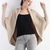 Women's Merino Wool Oversized Cardigan 2025 Fall Winter Open Front Batwing Sleeve Rib Knit Slouchy Cardigan Sweater