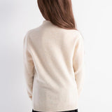 Girls 100% Merino Wool Sweater Fall Winter First-Line Ready to Wear Mock Neck Long Sleeve Seamless Pullover