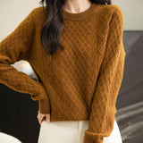 Suéter de lana 100% merino de chanyarn femenino 2025 otoño invierno informal