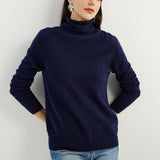 100% Pure Cashmere Women's Sweater Turtleneck Long Sleeve Warm Soft 2025 Fall Winter Knit Pullover