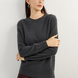 Women's 100% Pure Cashmere Sweater 2025 Fall Winter Crew Neck Long Sleeve Warm Soft Knitted Pullover