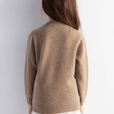 Girls 100% Merino Wool Sweater Fall Winter First-Line Ready to Wear V-Neck Long Sleeve Seamless Knit Pullover