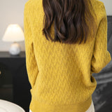 Chanyarn Women's 100% Merino Merino Wool Séter 2025 Otoño Invierno Solid Mock Cuella de manga larga Sweater Jumper