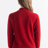 Women's 100% Pure Cashmere Sweater Mock Neck Long Sleeve Warm Leisure 2025 Fall Winter Knit Pullover