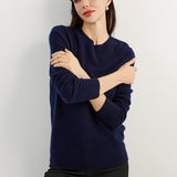 Women's 100% Pure Cashmere Sweater 2025 Fall Winter Crew Neck Long Sleeve Warm Soft Knitted Pullover