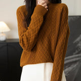 Chanyarn Women's Crew Neck 100% Merino Wool Sweater 2025 Otoño Invierno Clásico Vintage Cable Vintage Cálido de manga larga Sétera de manga larga