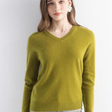 Mongolisk kashmirtröja med v-ringad