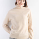 100% Pure Cashmere Women's Sweater Turtleneck Long Sleeve Warm Soft 2025 Fall Winter Knit Pullover