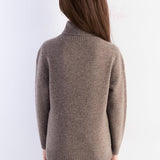 Girls 100% Merino Wool Sweater Fall Winter First-Line Ready to Wear Turtleneck Long Sleeve Seamless Pullover