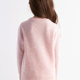 Girls 100% Merino Wool Cardigan Fall Winter First-Line Ready to Wear Crewneck Long Sleeve Seamless Sweater