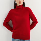 100% Pure Cashmere Women's Sweater Turtleneck Long Sleeve Warm Soft 2025 Fall Winter Knit Pullover