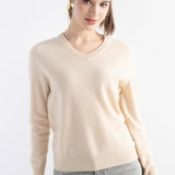 Women's 100% Pure Cashmere Women's Sweater V-Neck Long Sleeve 2025 Fall Winter Warm Soft Knit Pullover