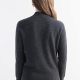 Women's 100% Pure Cashmere Sweater Mock Neck Long Sleeve Warm Leisure 2025 Fall Winter Knit Pullover
