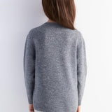 Girls 100% Merino Wool Sweater Fall Winter First-Line Ready to Wear Crewneck Long Sleeve Seamless Knit Sweater