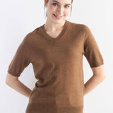 Frauen Merino Wollpullover 2025 Herbst Winter gegen Nacken Kurzarm Erstlinienanschluss bereit zum Tragen nahtloser Strickpullover