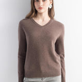 Mongolisk kashmirtröja med v-ringad