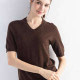 Frauen Merino Wollpullover 2025 Herbst Winter gegen Nacken Kurzarm Erstlinienanschluss bereit zum Tragen nahtloser Strickpullover