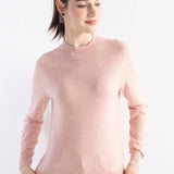 Women's Merino Wool Sweater 2025 Fall Winter Mock Neck Long Sleeve First-Line Ready to Wear Seamless Knit Sweater