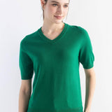 Frauen Merino Wollpullover 2025 Herbst Winter gegen Nacken Kurzarm Erstlinienanschluss bereit zum Tragen nahtloser Strickpullover