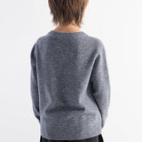Boys 100% Merino Wool Cardigan Fall Winter First-Line Ready to Wear Crew Neck Long Sleeve Seamless Knit Sweater