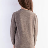 Girls 100% Merino Wool Sweater Fall Winter First-Line Ready to Wear V-Neck Long Sleeve Seamless Knit Pullover