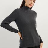 Women's 100% Pure Cashmere Sweater Turtleneck Long Sleeve Warm Soft 2025 Fall Winter Knit Pullover