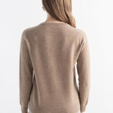 Women's 100% Pure Cashmere Women's Sweater V-Neck Long Sleeve 2025 Fall Winter Warm Soft Knit Pullover