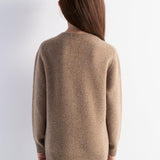 Girls 100% Merino Wool Sweater Fall Winter First-Line Ready to Wear Crewneck Long Sleeve Seamless Knit Sweater