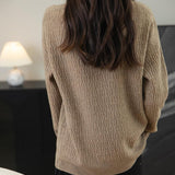 Chanyarn Women's 100% Merino Wool Crew Neck Sweater 2025 Fall Winter Casual Solid Long Sleeve Warm Soft Knitted Sweater