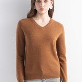 Mongolisk kashmirtröja med v-ringad