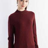 Women's Merino Wool Sweater 2025 Fall Winter Mock Neck Long Sleeve First-Line Ready to Wear Seamless Knit Sweater
