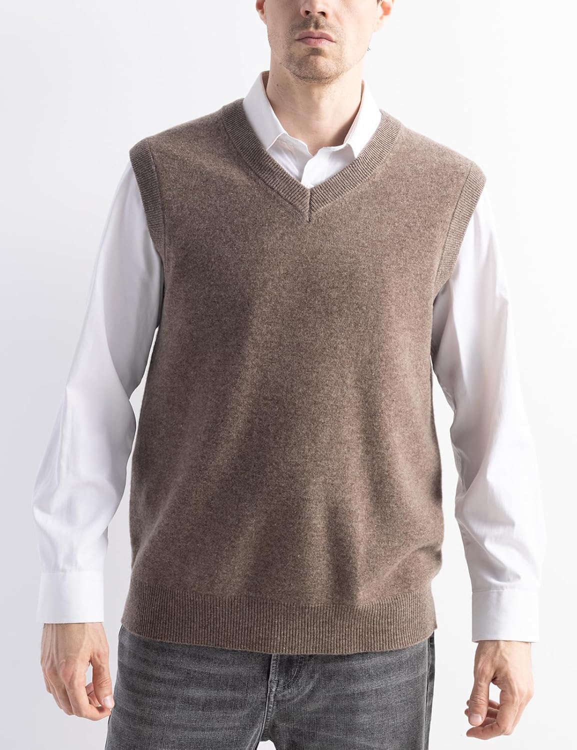 Australian Merino Wool V-Neck Sweater Vest