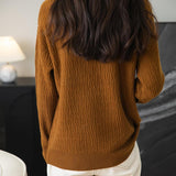 Chanyarn Women's 100% Merino Wool Crew Neck Sweater 2025 Fall Winter Casual Solid Long Sleeve Warm Soft Knitted Sweater