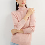 Women's 100% Pure Cashmere Sweater Turtleneck Long Sleeve Warm Soft 2025 Fall Winter Knit Pullover