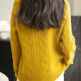 Chanyarn Pull à laine de mérinos de Chanyarn 2025 Automne d'hiver Casual Crewneck à manches longues Câble vintage Pull en tricot