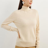 Women's 100% Pure Cashmere Sweater Turtleneck Long Sleeve Warm Soft 2025 Fall Winter Knit Pullover