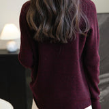 Chanyarn Women's 100% Merino Wool Seamless Sweater Mock Neck First-Line Ready to Wear Long Sleeve Knitted Pullover Tops