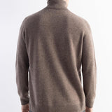 Herren 100% Merino Wollpullover 2025 Herbst Winter Erste Linie Ready to Tragen hoher Nacken Langarmern nahtloser Strickpullover