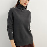 100% Pure Cashmere Women's Sweater Turtleneck Long Sleeve Warm Soft 2025 Fall Winter Knit Pullover