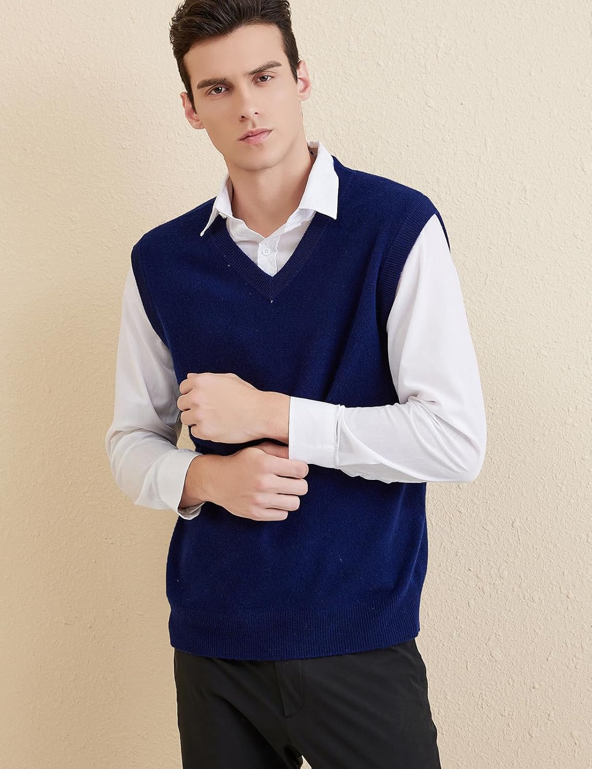 Australian Merino Wool V-Neck Sweater Vest