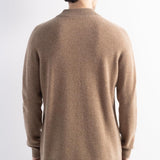 Men's 100% Merino Wool Sweater 2025 Fall Winter First-Line Ready to Wear Mock Neck Long Sleeve Seamless Knit Sweater