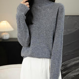 Chanyarn Women's 100% Merino Wool 2025 First-Line Ready to Wear Seamless Knit Turtleneck Pullover Fall Winter Sweater
