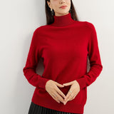 Women's 100% Pure Cashmere Sweater Turtleneck Long Sleeve Warm Soft 2025 Fall Winter Knit Pullover
