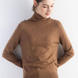 Women's Merino Wool Sweater 2025 Fall Winter Turtle Neck Long Sleeve First-Line Ready to Wear Seamless Knit Sweater