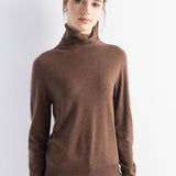 Women's Merino Wool Sweater 2025 Fall Winter Turtle Neck Long Sleeve First-Line Ready to Wear Seamless Knit Sweater
