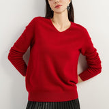 Chanyarn 100% Pure Cashmere Women's Sweater V-Neck Long Sleeve 2025 Fall Winter Warm Soft Knit Pullover