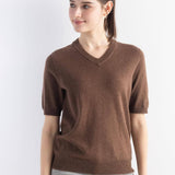 Frauen Merino Wollpullover 2025 Herbst Winter gegen Nacken Kurzarm Erstlinienanschluss bereit zum Tragen nahtloser Strickpullover